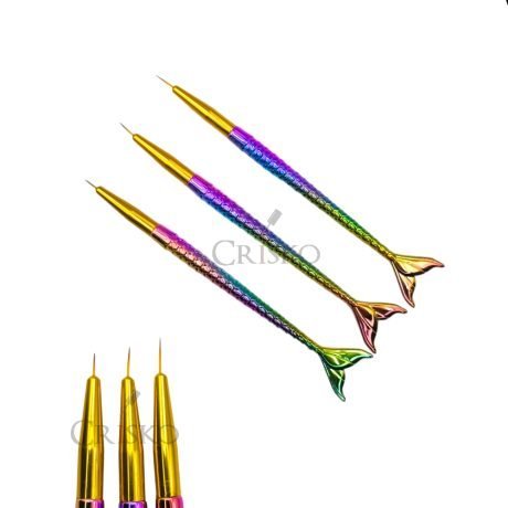 Σετ πινέλα rainbow για nail art