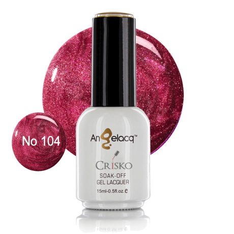 Ημιμόνιμο επαγγελματικό βερνίκι Angelacq 15ml 104 (φούξια κόκκινο με shimmer)