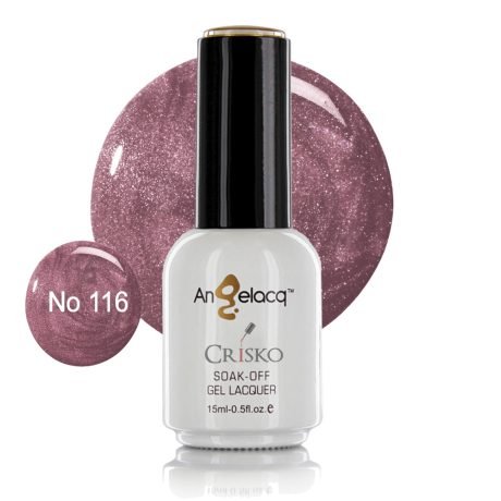 Ημιμόνιμο επαγγελματικό βερνίκι Angelacq 15ml 116 (μωβ καφέ με χρυσό shimmer)