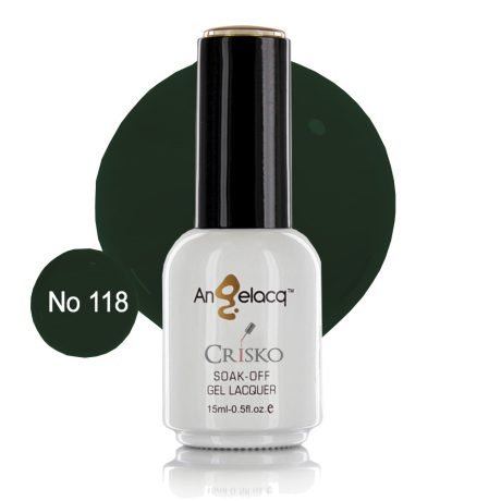 Ημιμόνιμο επαγγελματικό βερνίκι Angelacq 15ml 118 (σκούρο κυπαρισσί)