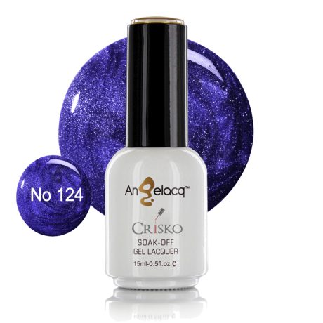 Ημιμόνιμο επαγγελματικό βερνίκι Angelacq 15ml 124 (μπλε μωβ με glitter)