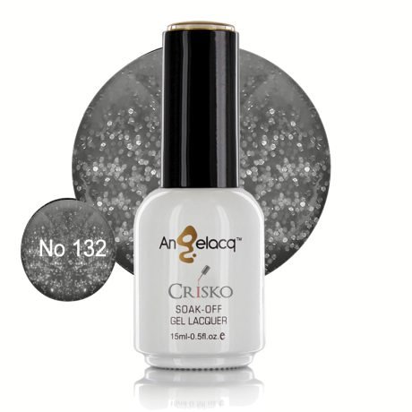 Ημιμόνιμο επαγγελματικό βερνίκι Angelacq 15ml 132 (διάφανο glitter πούλια ιριδίζον)