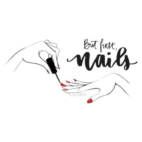 Αυτοκόλλητο τοίχου But first nails